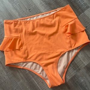 Kortni Jeane Large Peach/Orange Swim Bottoms